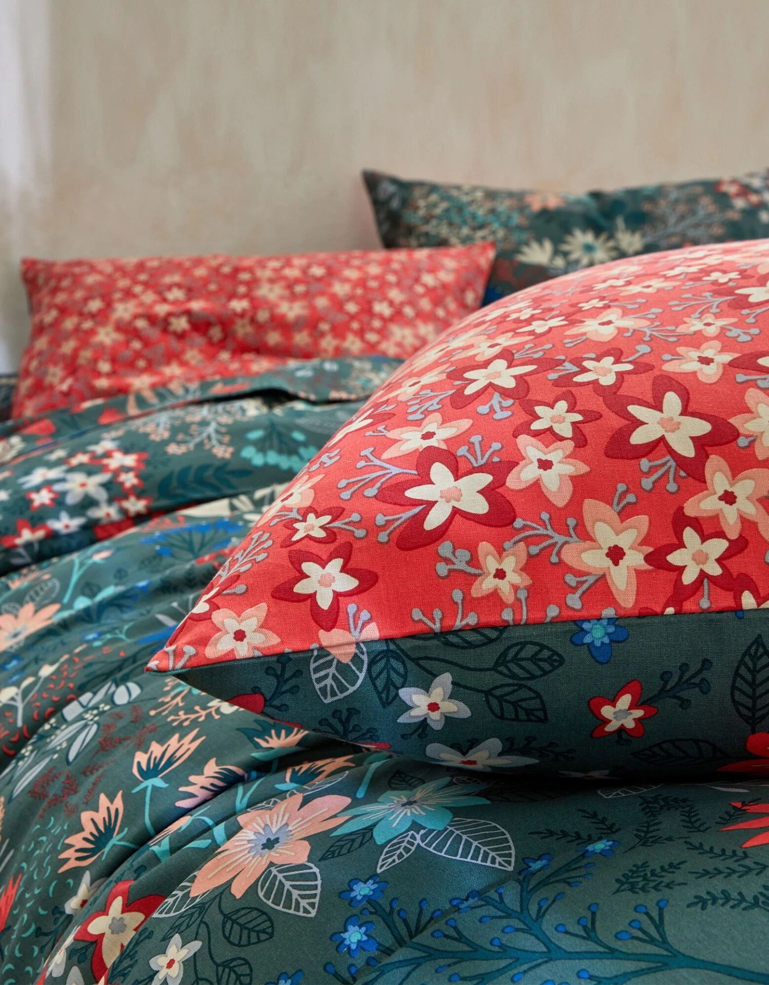 Linge De Lit Flore En Coton Imprimé Fleuri – Image 4