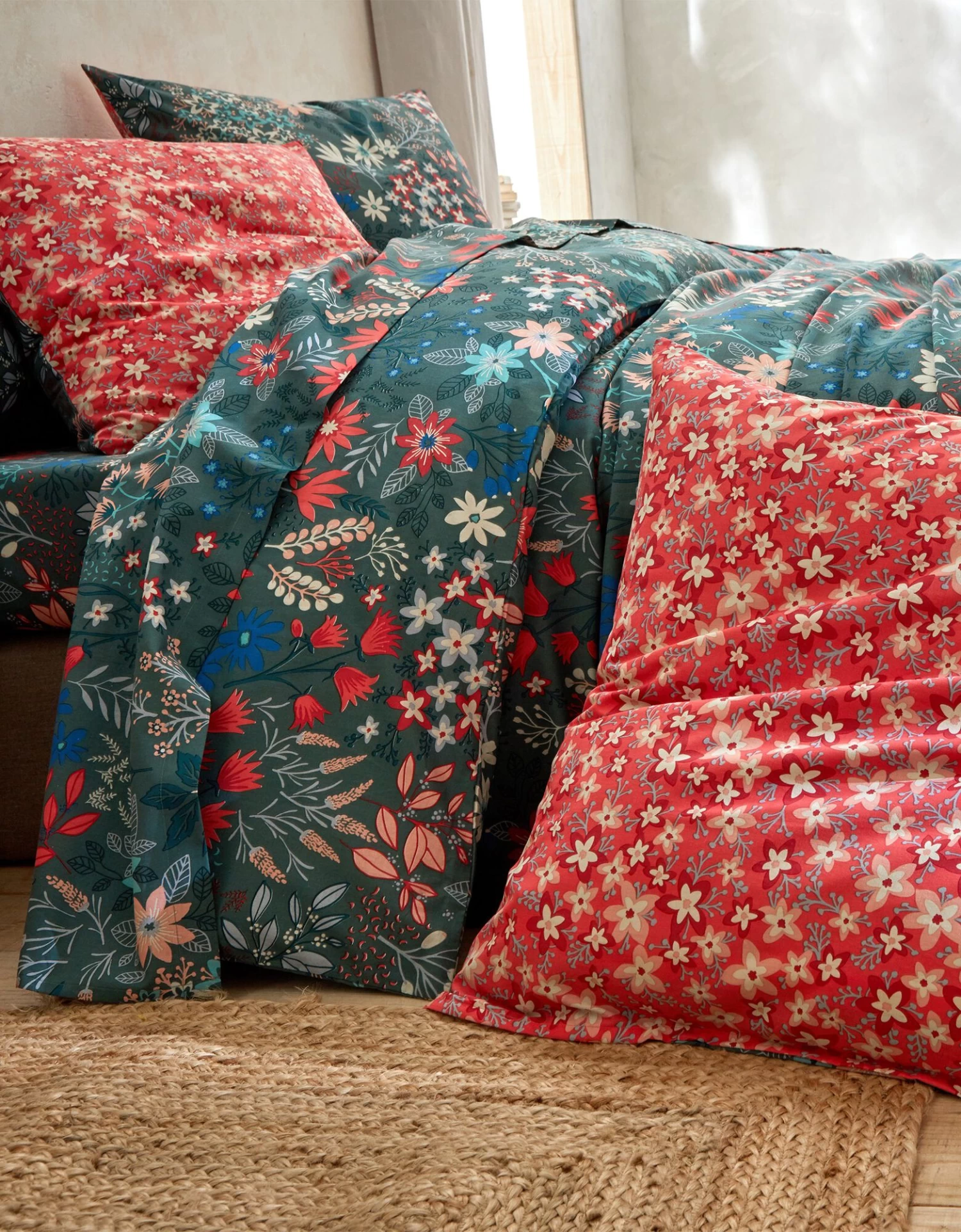 Linge De Lit Flore En Coton Imprimé Fleuri – Image 5
