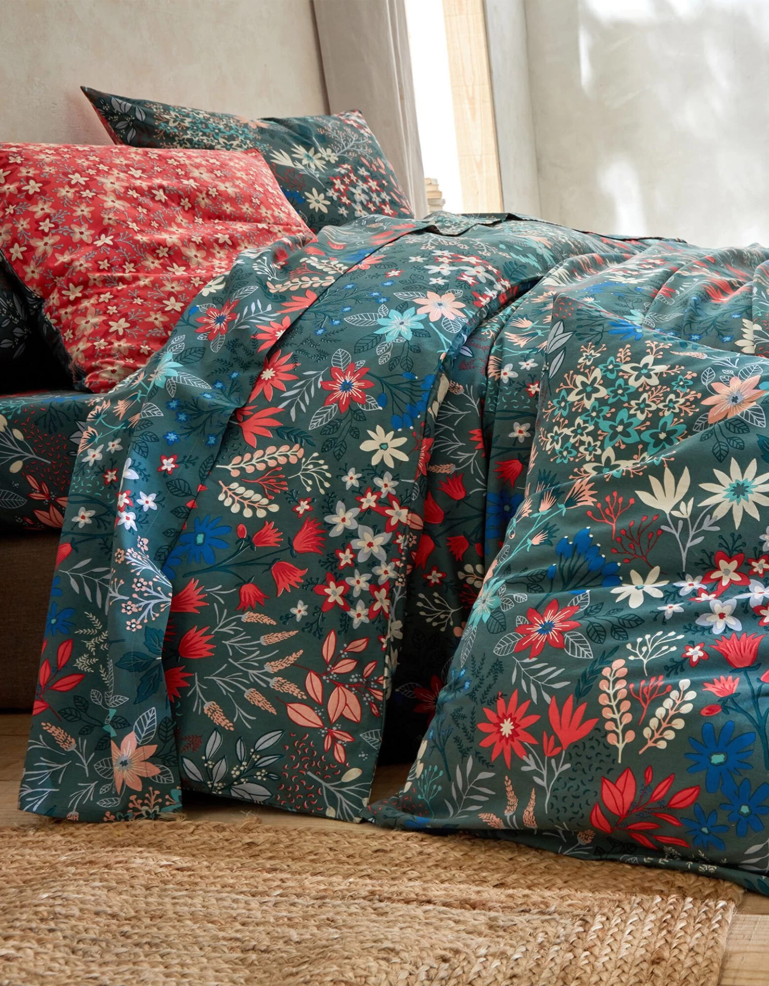 Linge De Lit Flore En Coton Imprimé Fleuri – Image 7