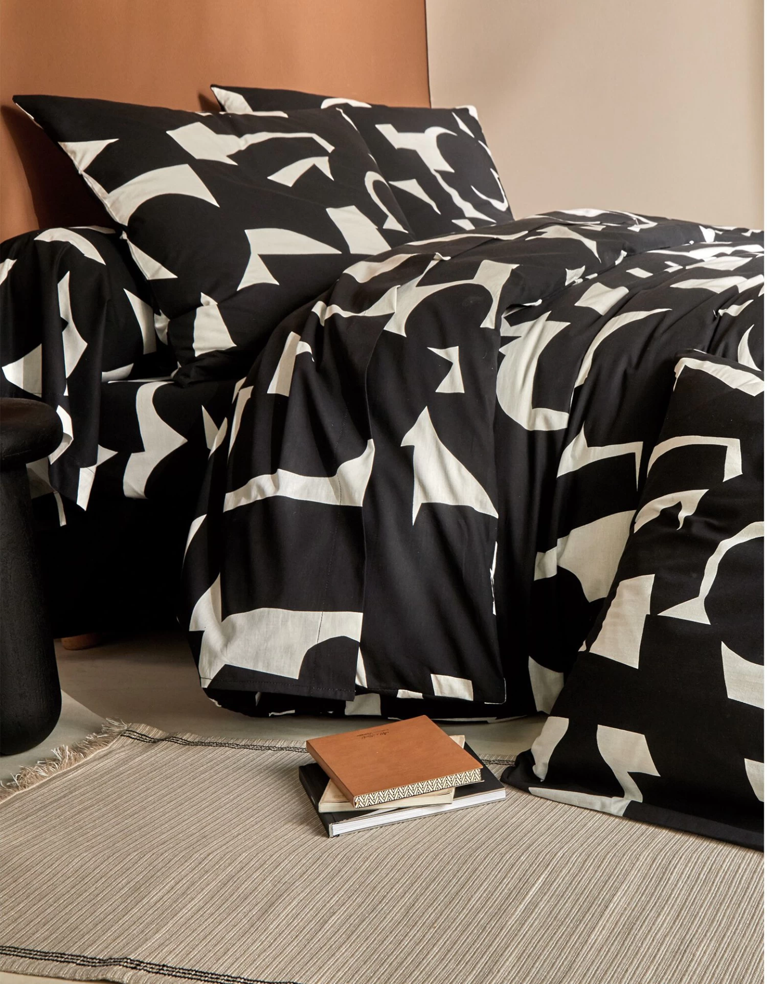 Linge De Lit Puzzle En Coton Imprimé Géométrique – Image 3