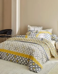 Linge De Lit Marlow En Coton Motifs Géométriques