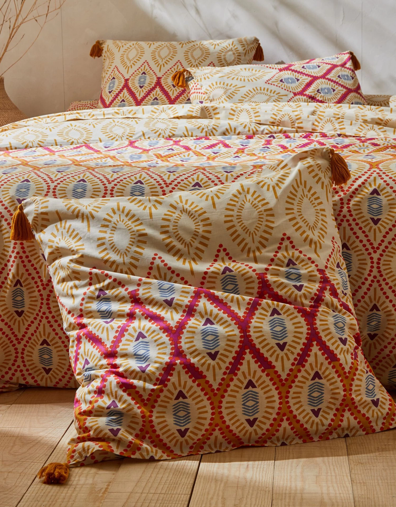 Linge De Lit Lina En Coton Imprimé Finition Pompons – Image 4