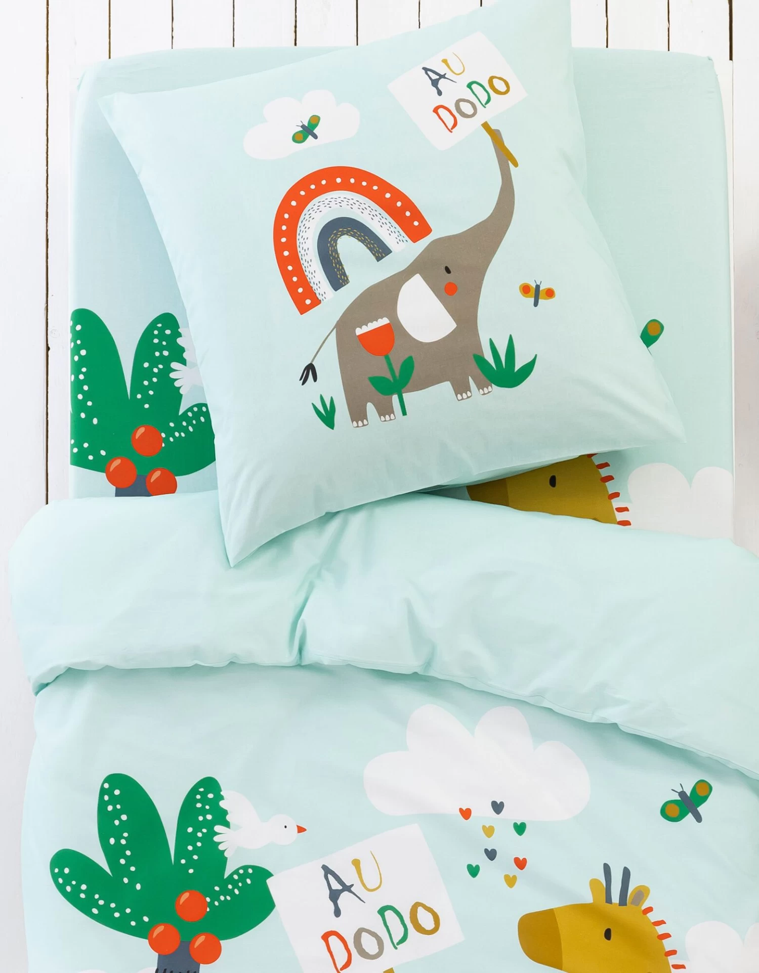 Linge De Lit Enfant Noé Imprimé 1 Personne - Coton – Image 2