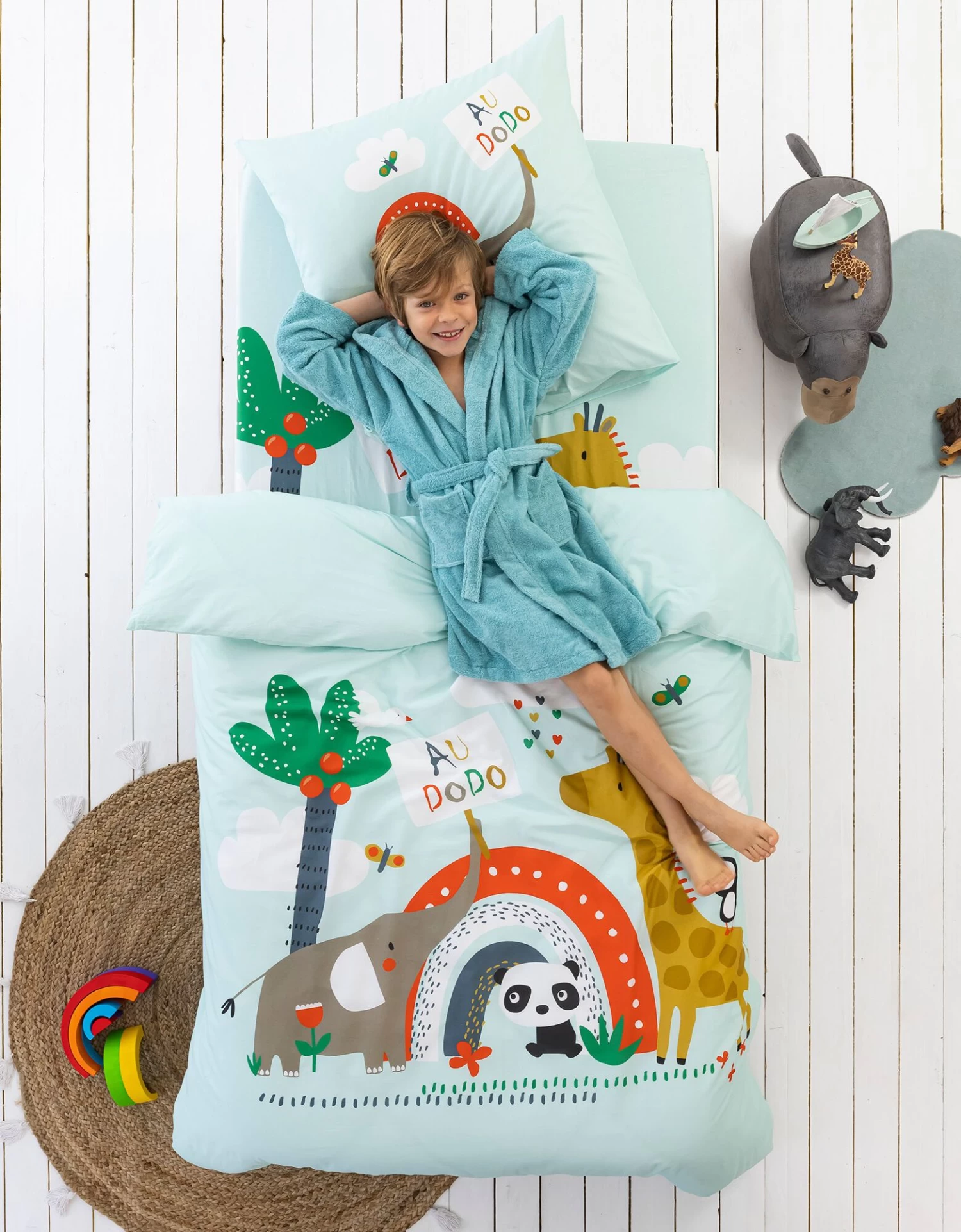 Linge De Lit Enfant Noé Imprimé 1 Personne - Coton – Image 3