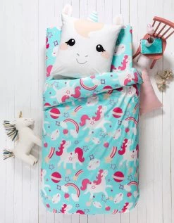 Linge De Lit Enfant à Motif Licorne En Coton Biologique, éco-responsable