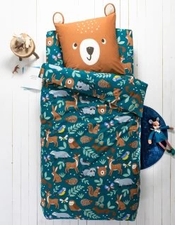 Linge De Lit Enfant à Motifs Ourson En Coton Biologique, éco-responsable