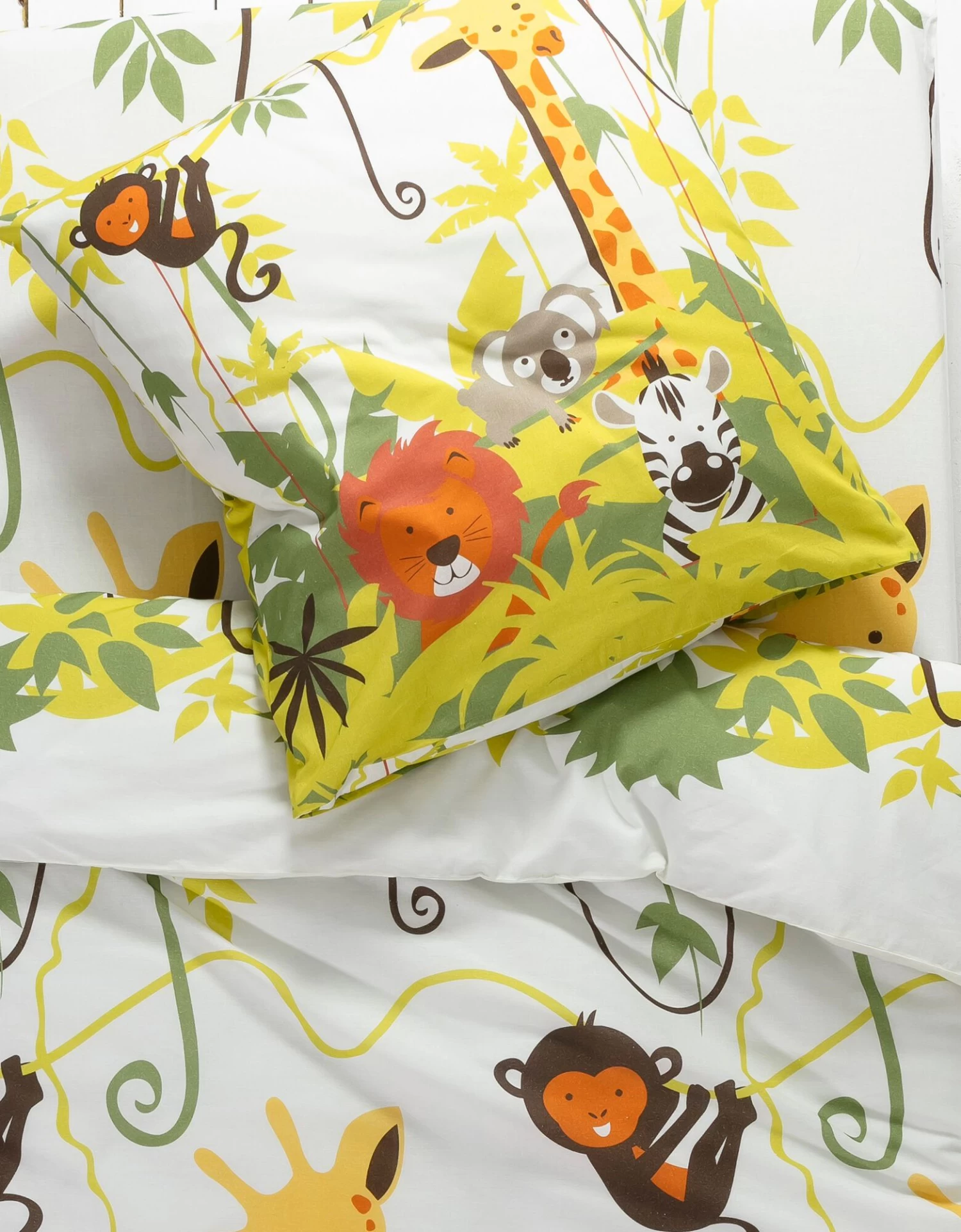 Linge De Lit Enfant Jungle Imprimé Animaux 1 Personne - Coton – Image 2