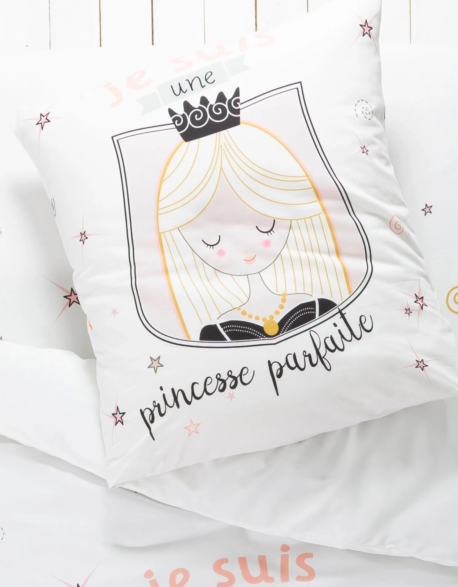 Linge De Lit Enfant Blanche Imprimé 1 Personne - Coton – Image 2