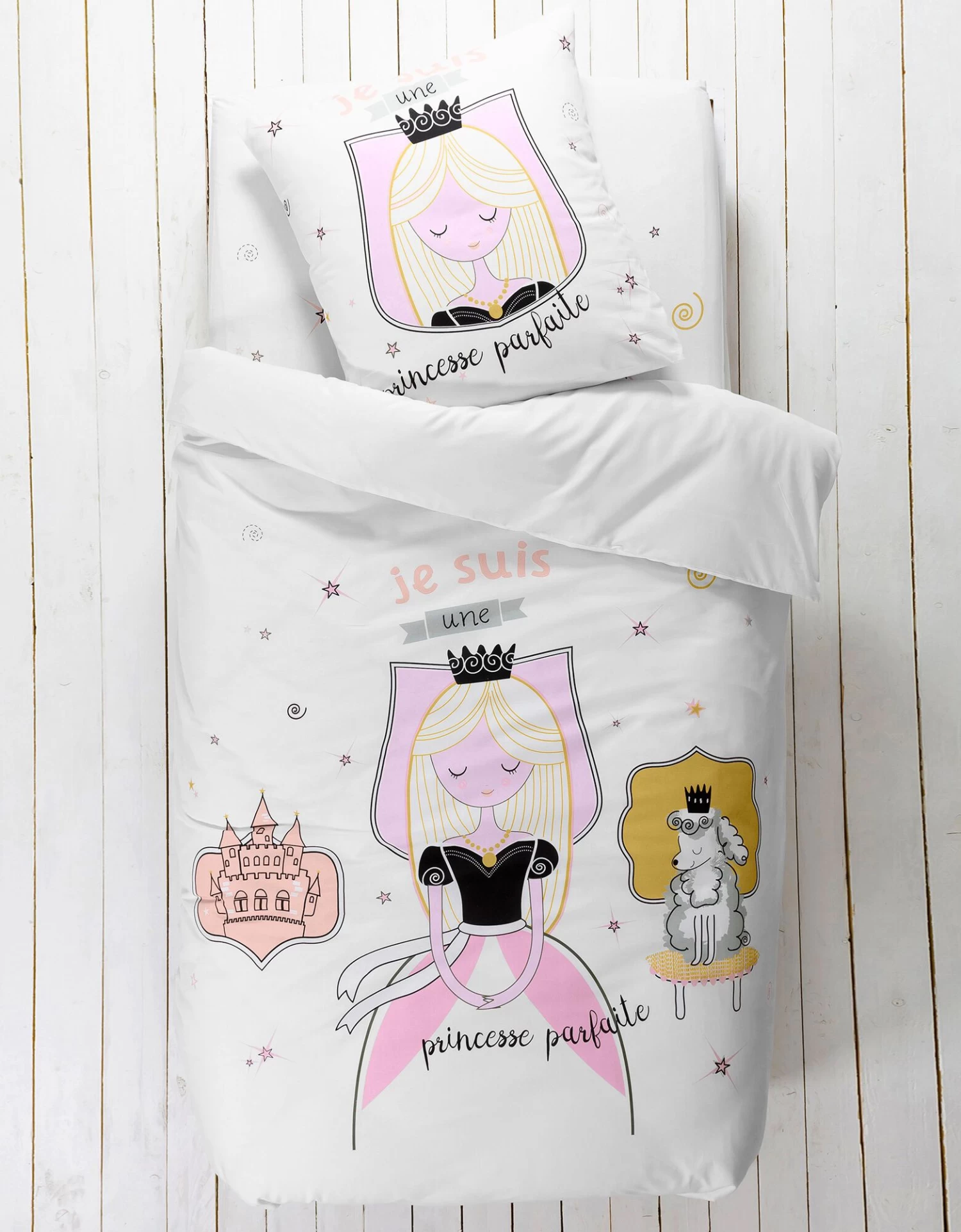 Linge De Lit Enfant Blanche Imprimé 1 Personne - Coton – Image 6