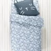 Linge De Lit Enfant Imprimé Chats Miaou 1 Personne - Coton Biologique