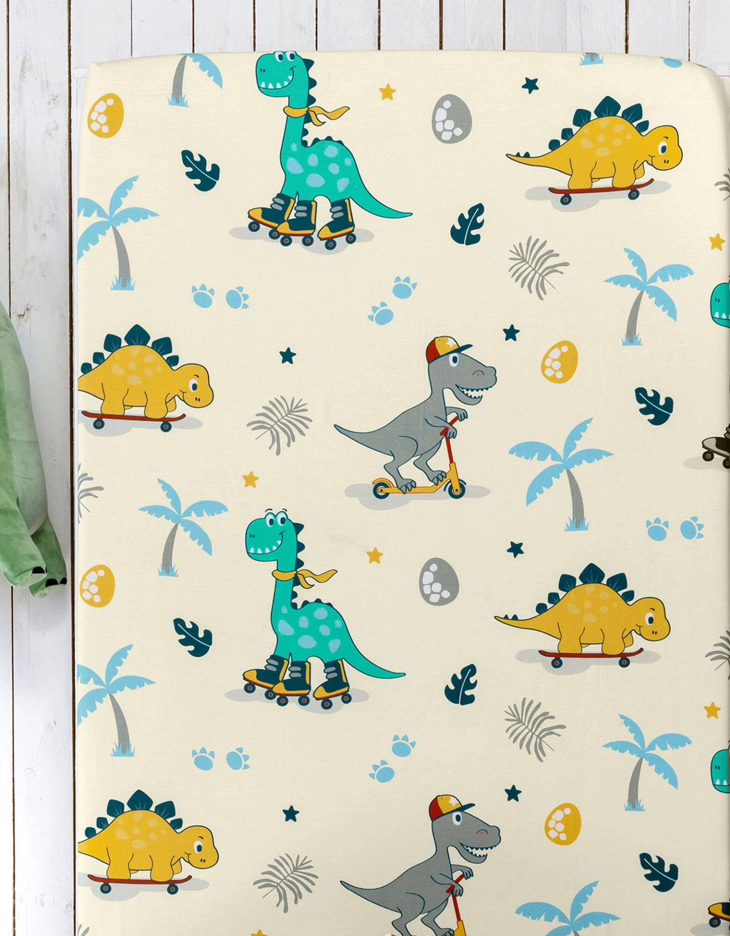 Linge De Lit Enfant à Motifs Skate Dinoroul 1 Personne - Coton – Image 3