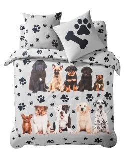 Linge De Lit Fidèles En Coton Imprimé Chiots