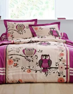 Linge De Lit Chouette Coton