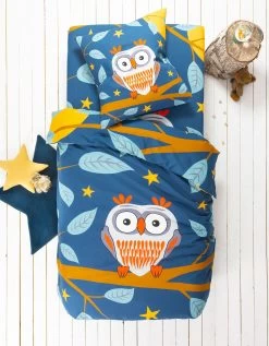 Linge De Lit Enfant Chouki Coton - Imprimé Hibou