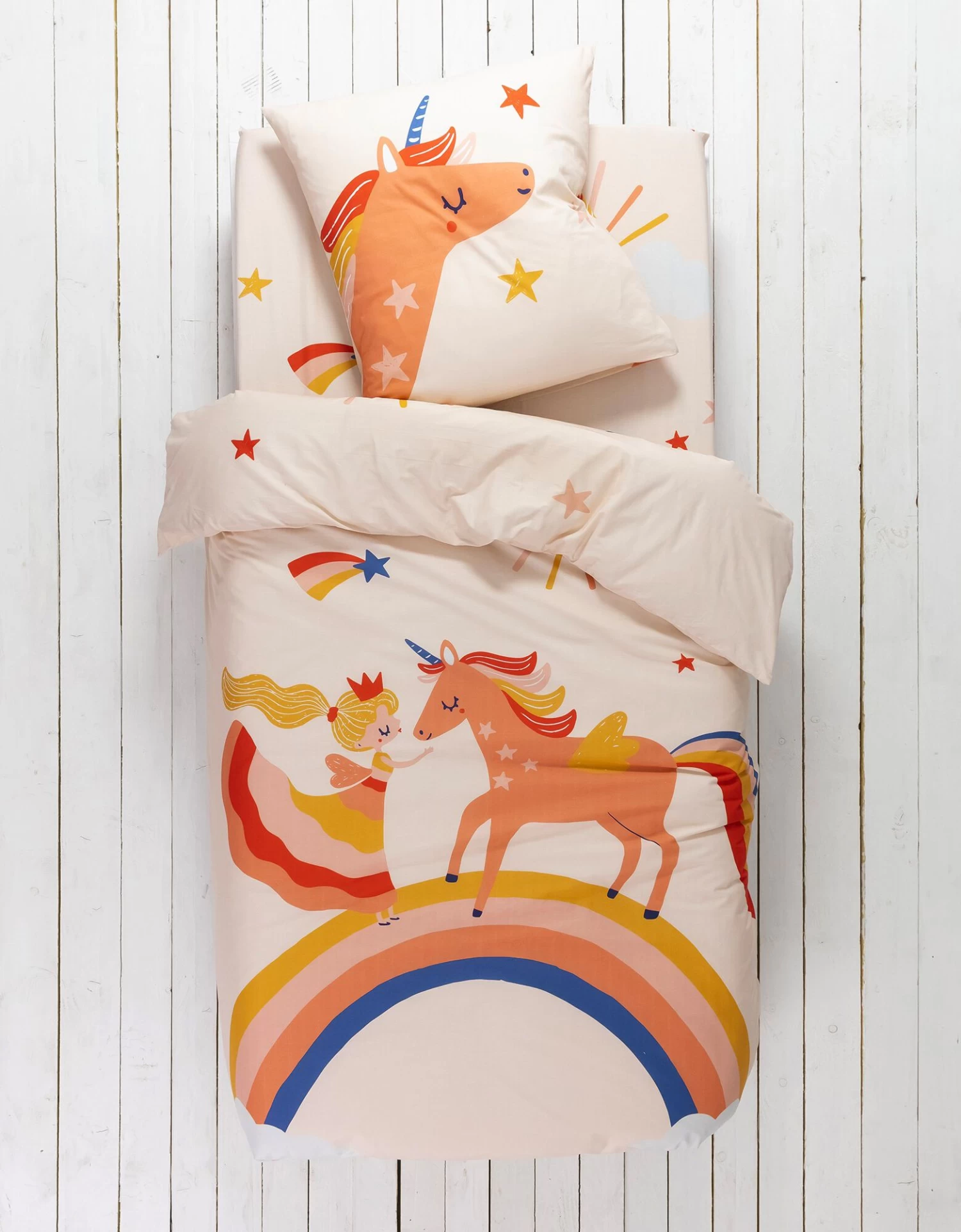 Linge De Lit Enfant Coton - Imprimé Princesse Et Licorne – Image 3
