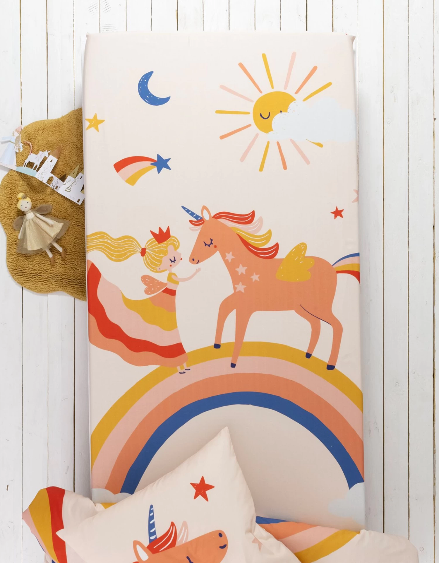 Linge De Lit Enfant Coton - Imprimé Princesse Et Licorne – Image 5