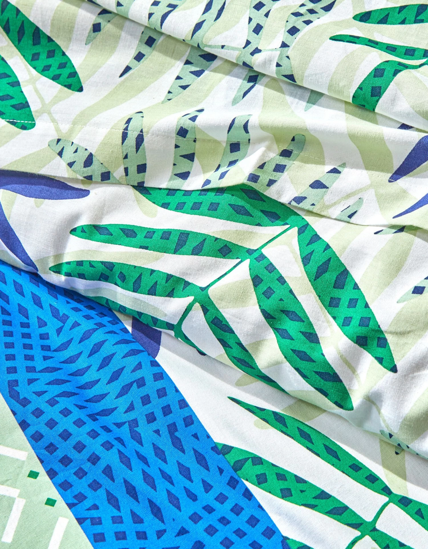 Linge De Lit Adèle Imprimé Feuillage Graphique - Coton – Image 7