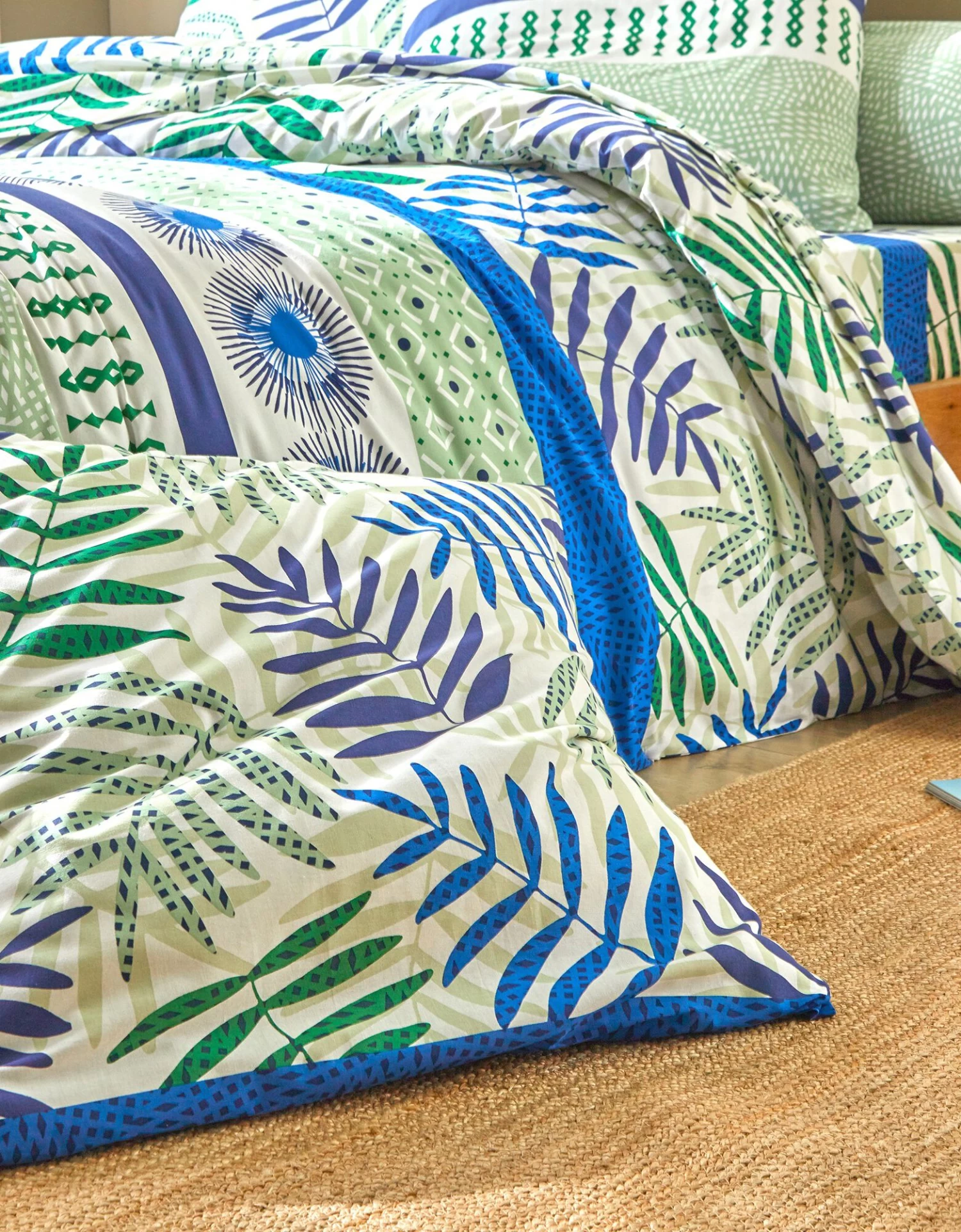 Linge De Lit Adèle Imprimé Feuillage Graphique - Coton – Image 6