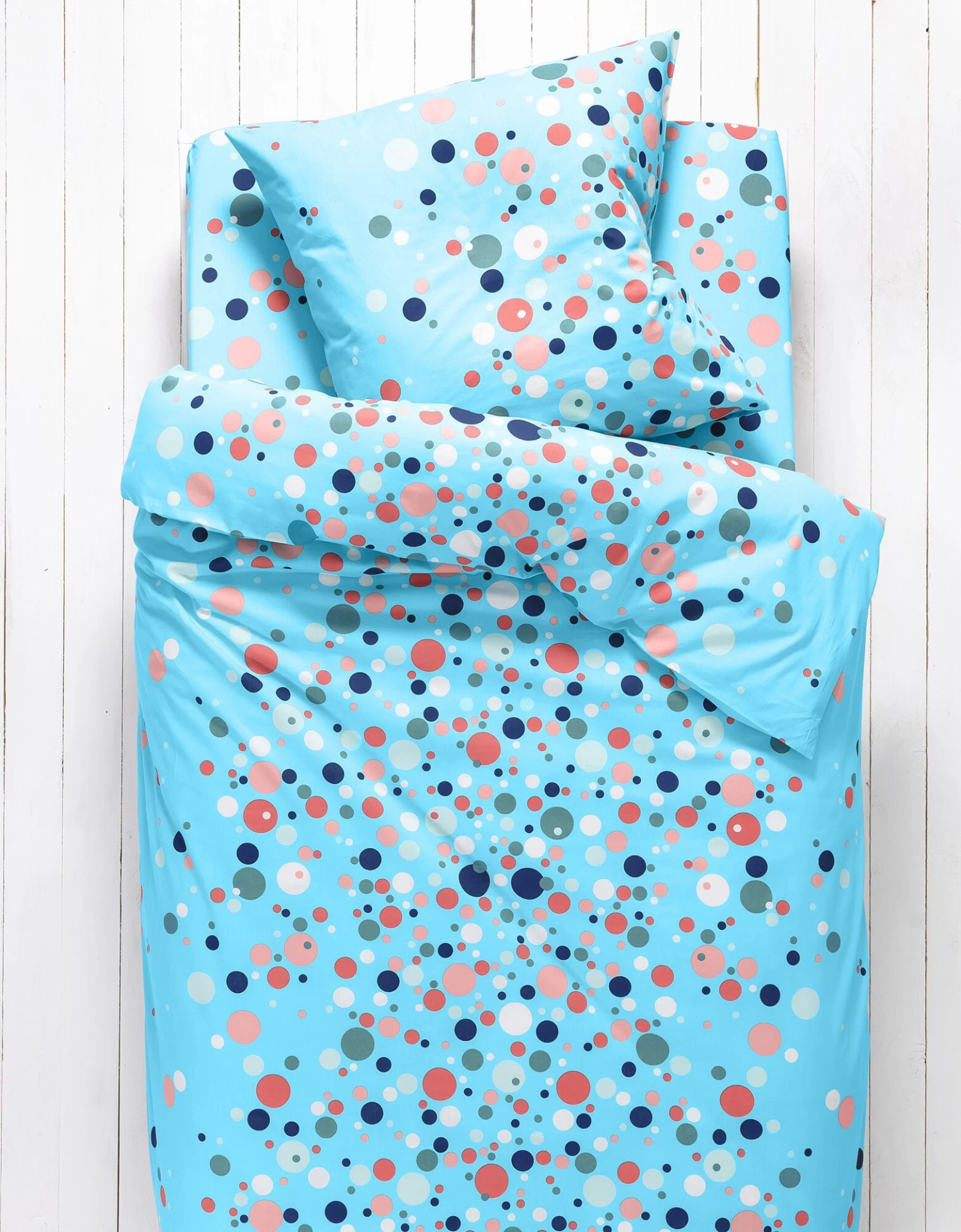 Linge De Lit Enfant Pétillant - Coton Imprimé Bulles Multicolores – Image 3