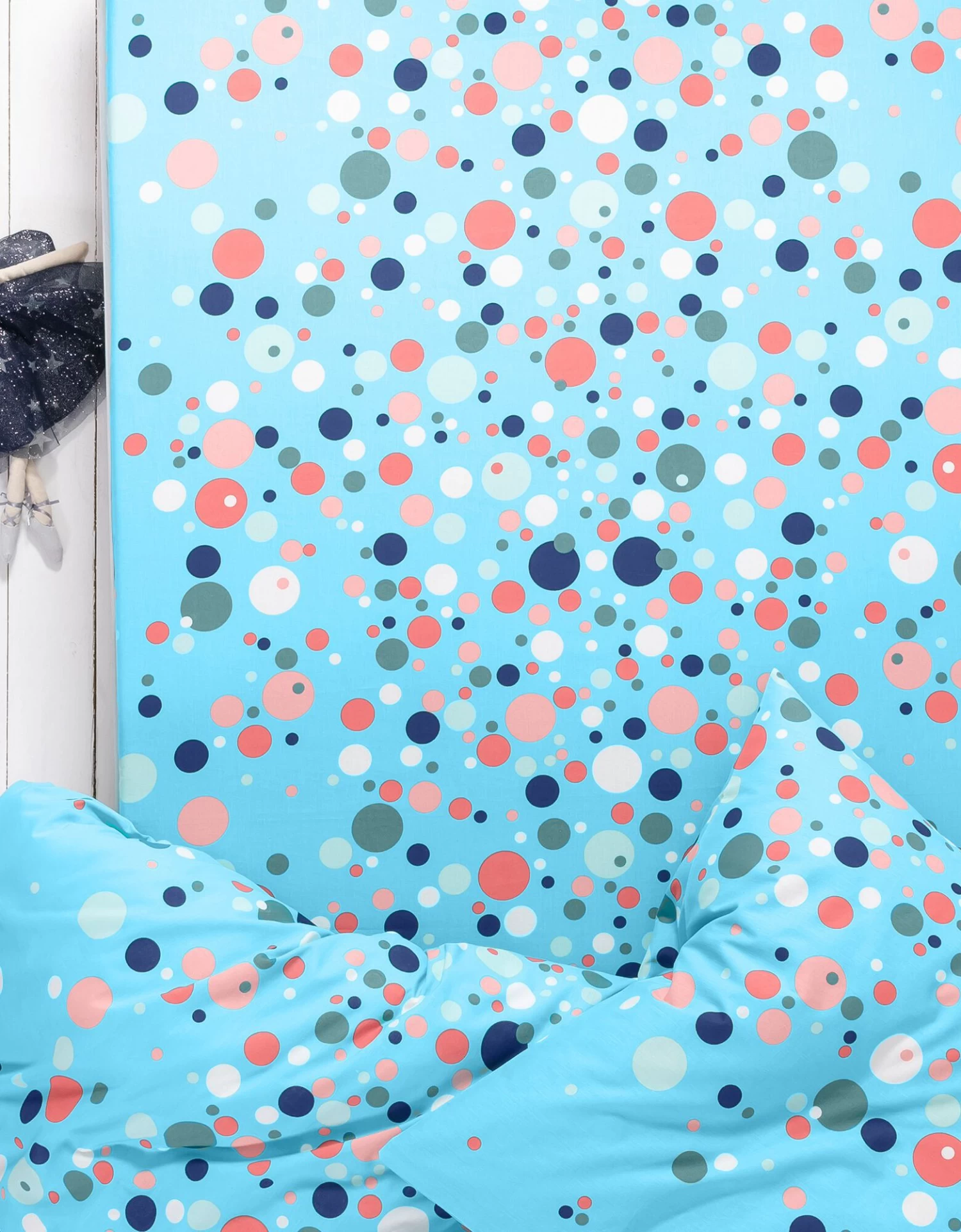 Linge De Lit Enfant Pétillant - Coton Imprimé Bulles Multicolores – Image 4