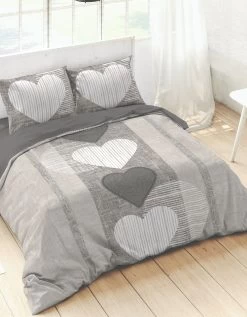 Linge De Lit Coeurs Coton