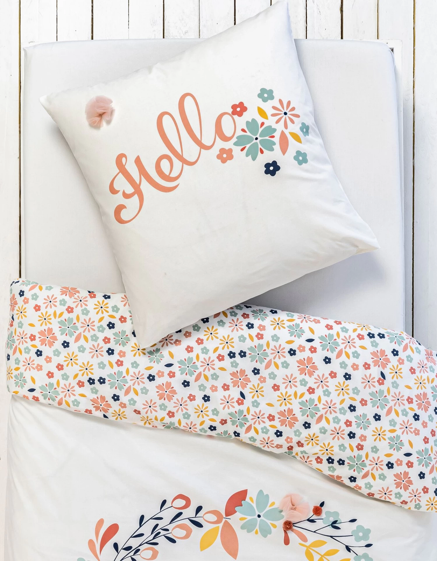 Parure De Lit Hello Fleurs Tulle - Coton – Image 3