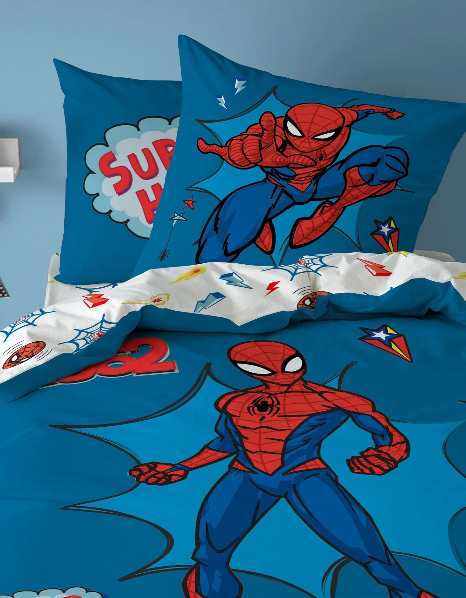 Parure De Lit Spiderman Super Hero - Coton