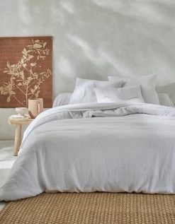 Linge De Lit Uni En Triple Gaze De Coton