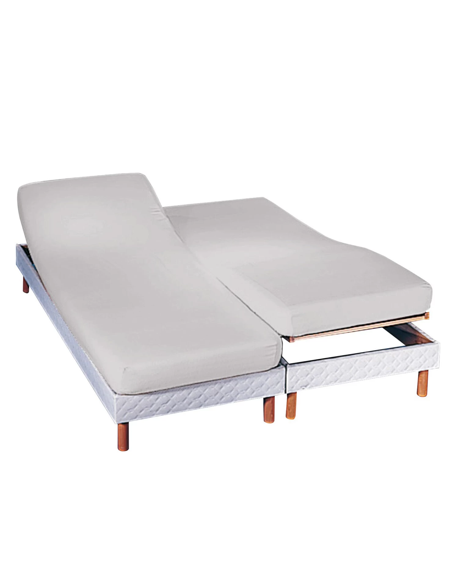 Drap-housse Uni Sommier Articulé Jersey Bonnets 27 Cm