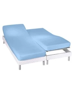 Drap-housse Uni Sommier Articulé Flanelle Bonnets 26 Cm