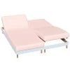 Drap-housse Uni Percale Sommier Articulé Bonnets 26 Cm