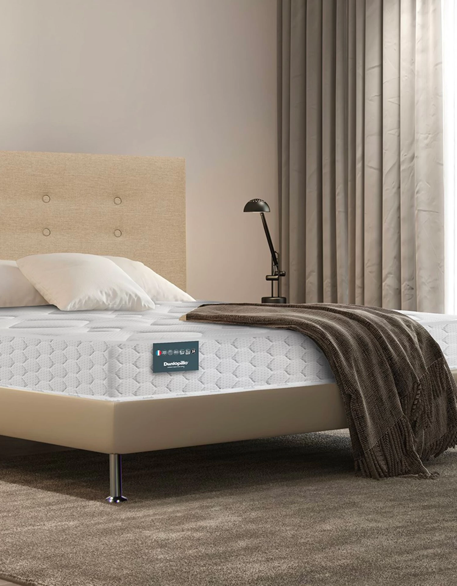 Matelas Mousse + Latex Dunlopillo Aérial® Haut. 24 Cm, Confort Ferme – Image 3