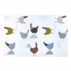 Set De Table Imprimé Poules - Lot De 4