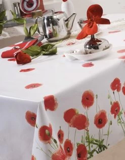 Nappe Toile Cirée Imprimé Coquelicots