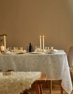 Nappe Imprimé étoiles Dorées