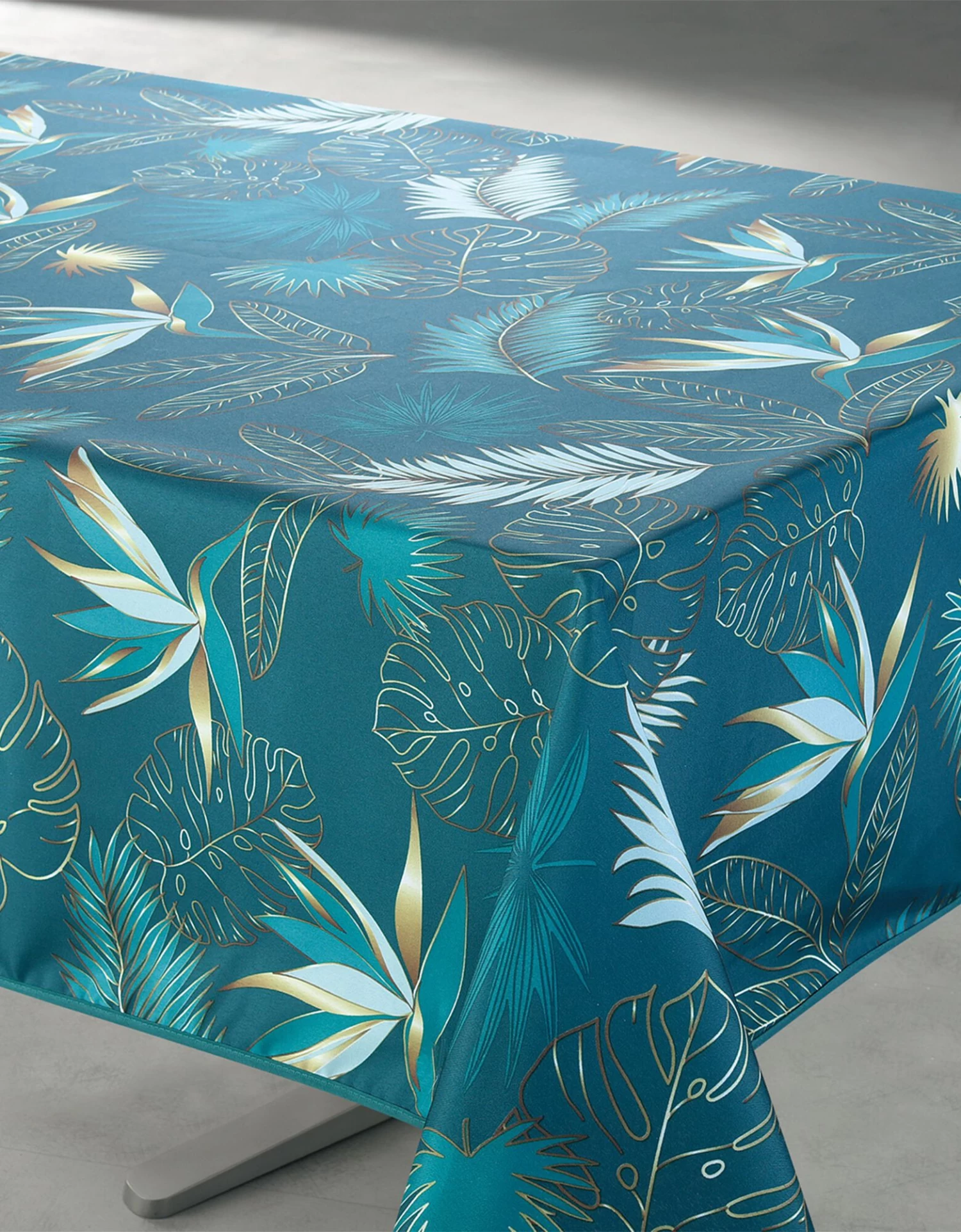 Nappe Vahinée Polyester Imprimé Feuillage