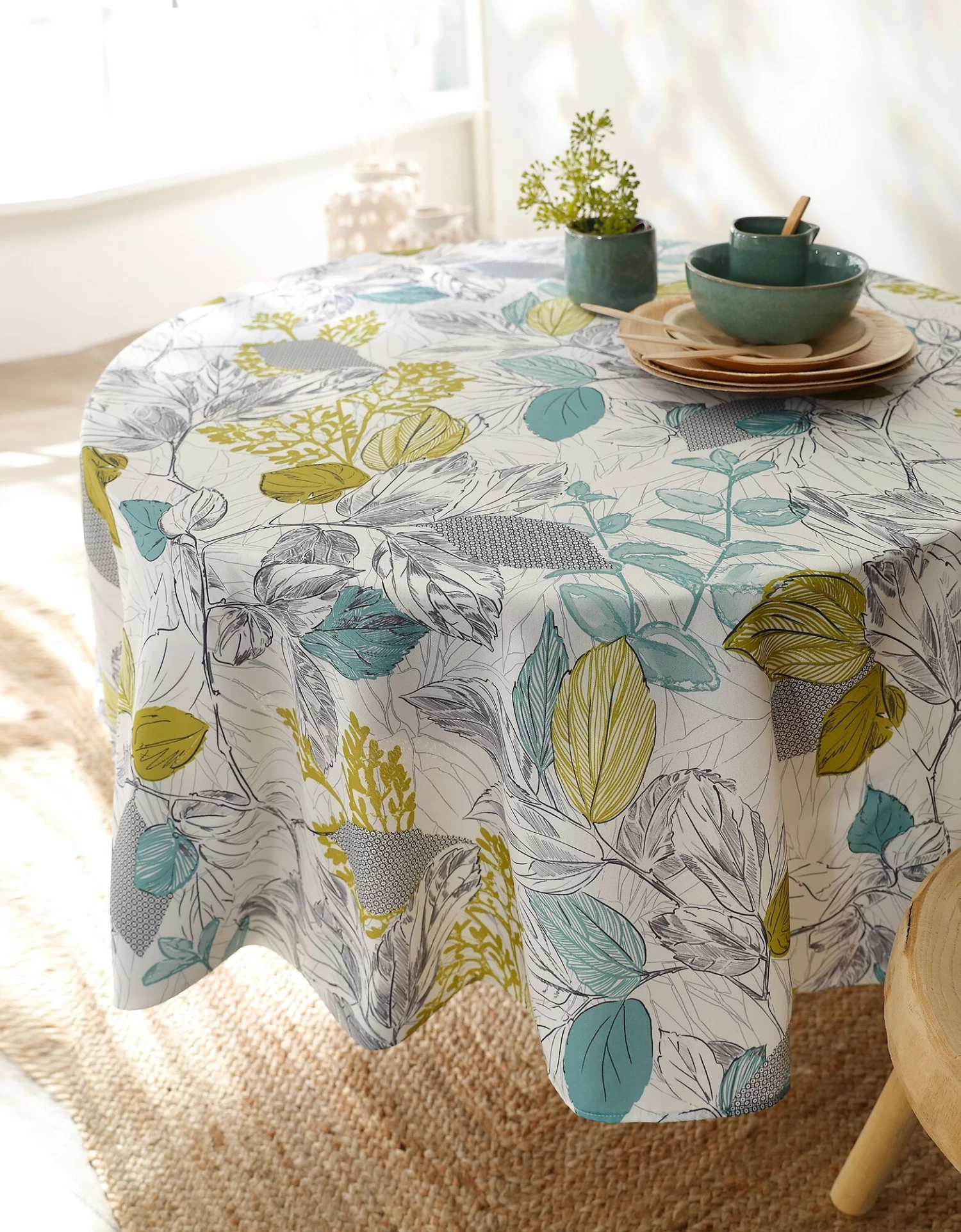 Nappe Anti-taches Imprimé Feuillages – Image 3