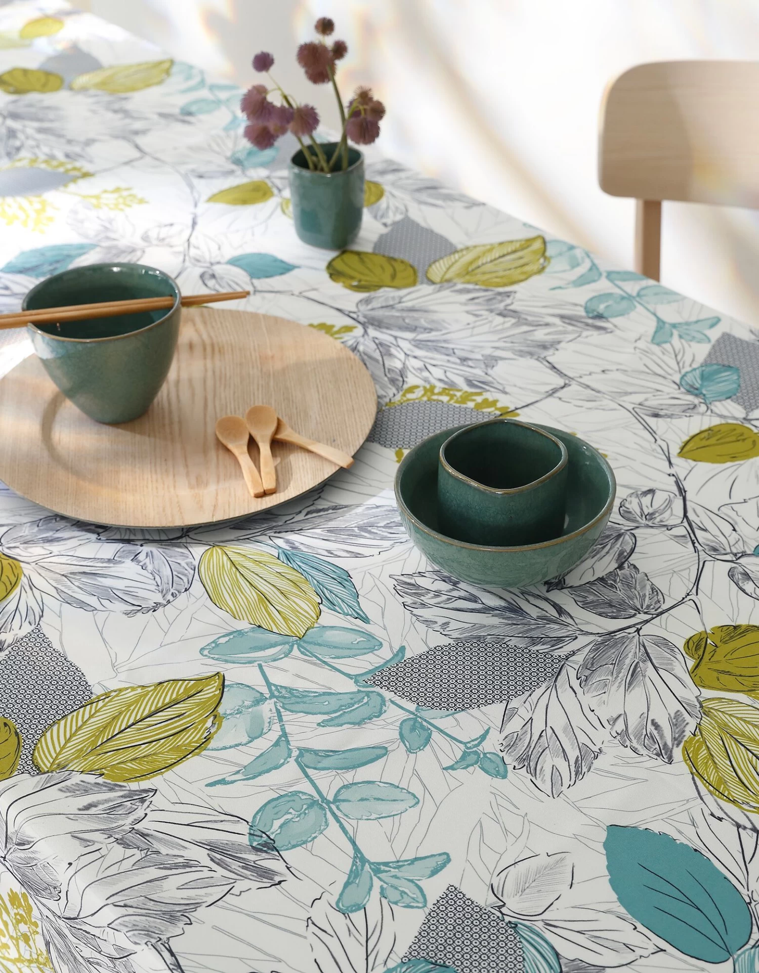 Nappe Anti-taches Imprimé Feuillages – Image 5