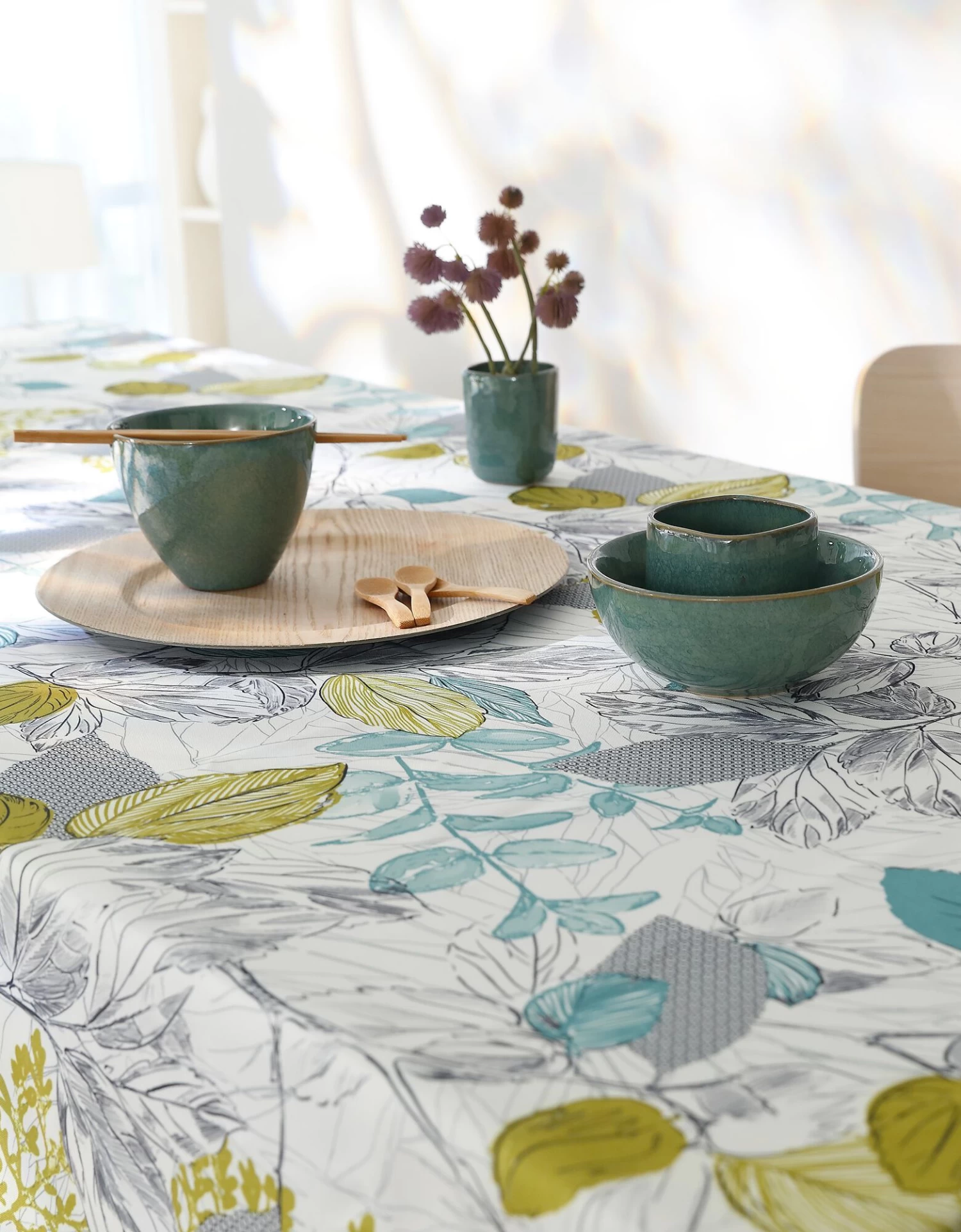 Nappe Anti-taches Imprimé Feuillages – Image 6