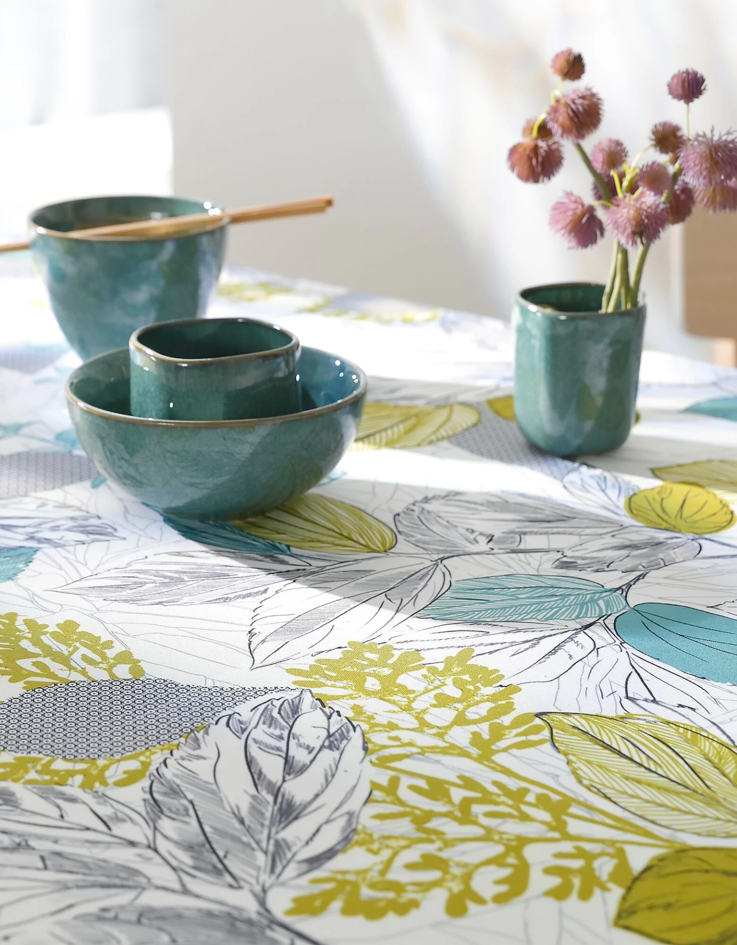 Nappe Anti-taches Imprimé Feuillages – Image 7