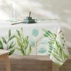 Nappe Fabriquée En France, Motif Frise Végétale Aquarelle - Coton Biologique(1)