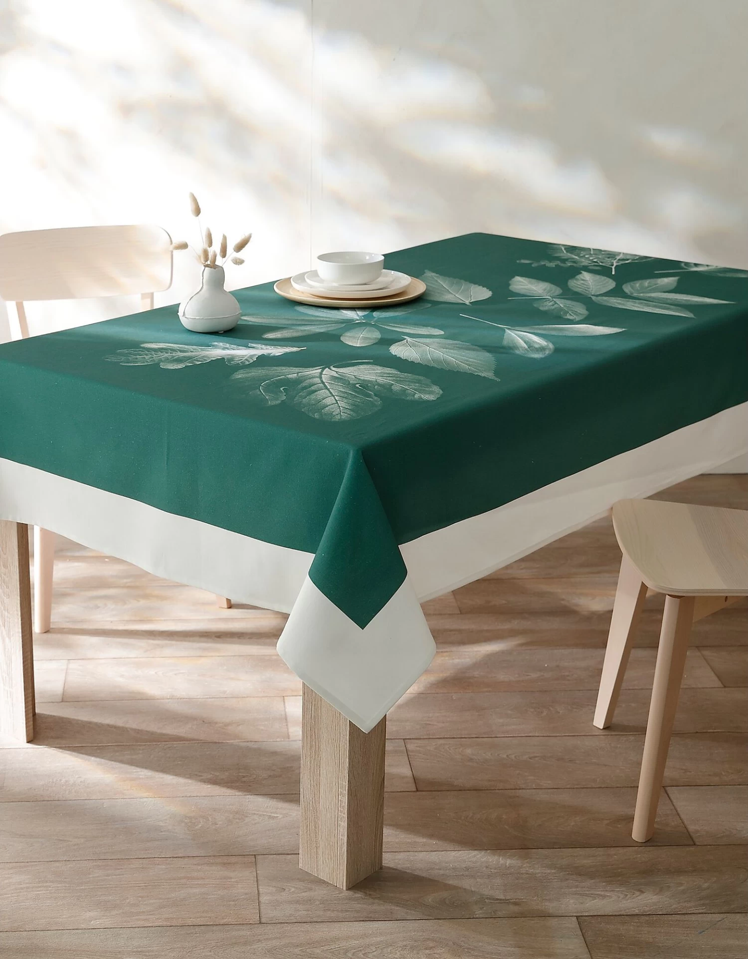 Nappe Fabriquée En France, Motif Placé Herbier - Coton Biologique(1) – Image 2