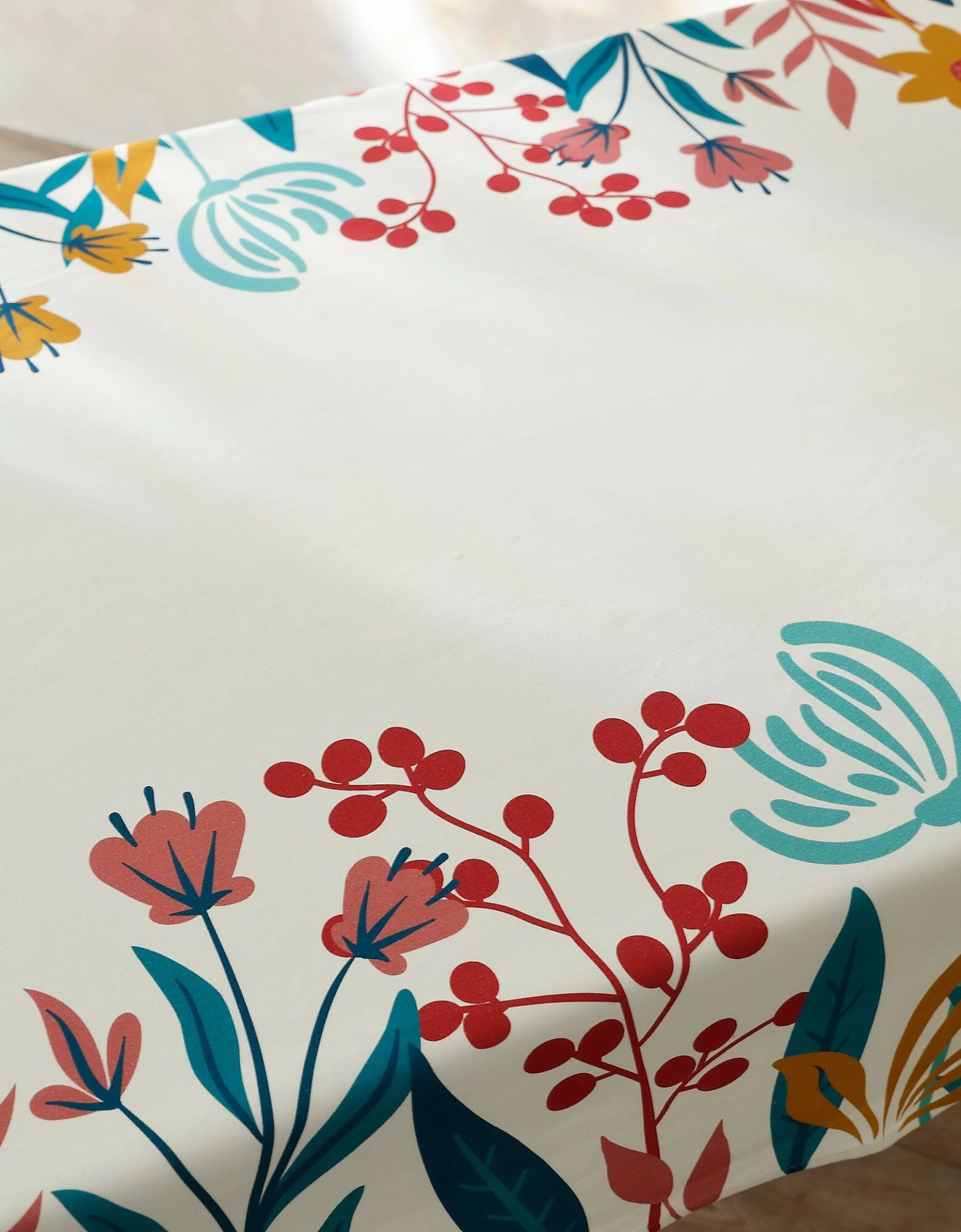 Nappe Fabriquée En France, Motif Frise Fleurs Spectaculaires - Coton Biologique(1) – Image 5