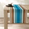 Chemin De Table Fabriqué En France, Motif Rayé Havane - Coton Biologique(1)