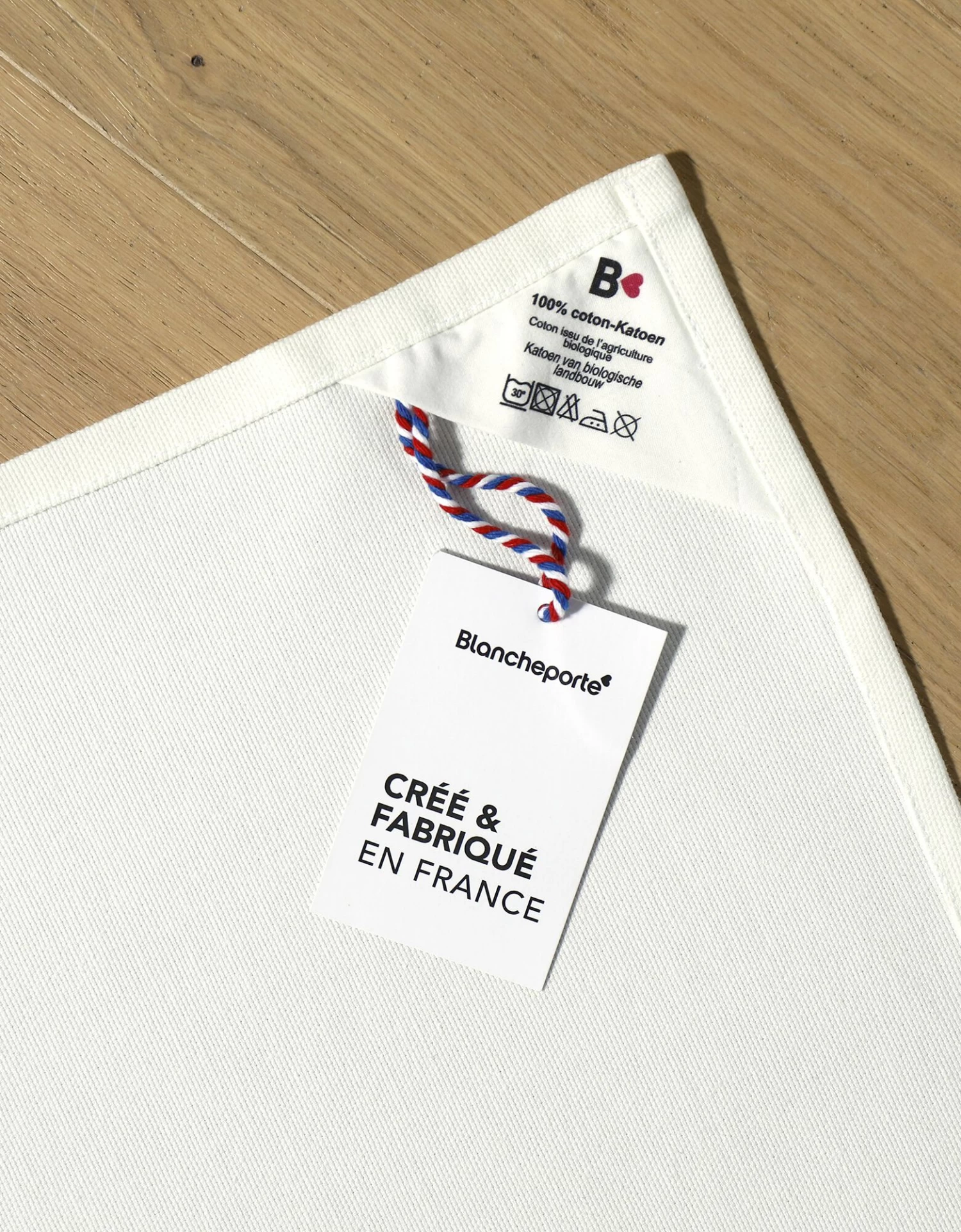 Chemin De Table Fabriqué En France, Motif Rayé Havane - Coton Biologique(1) – Image 3