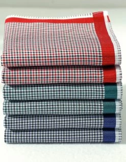 Mouchoirs à Carreaux Lot De 6 Ou Lot De 12