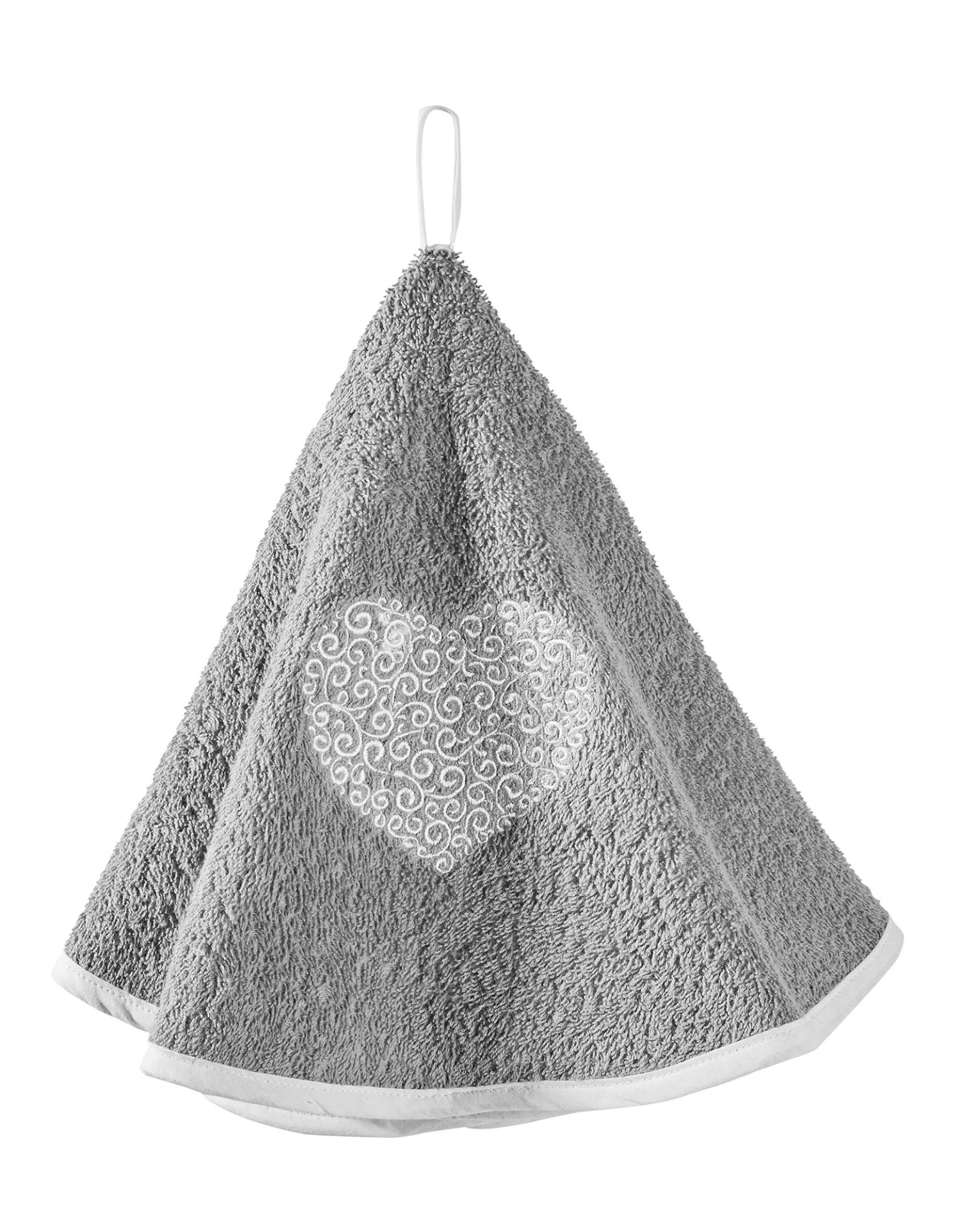 Essuie-mains éponge Brodée Coeurs Forme Cloche - Lot De 2