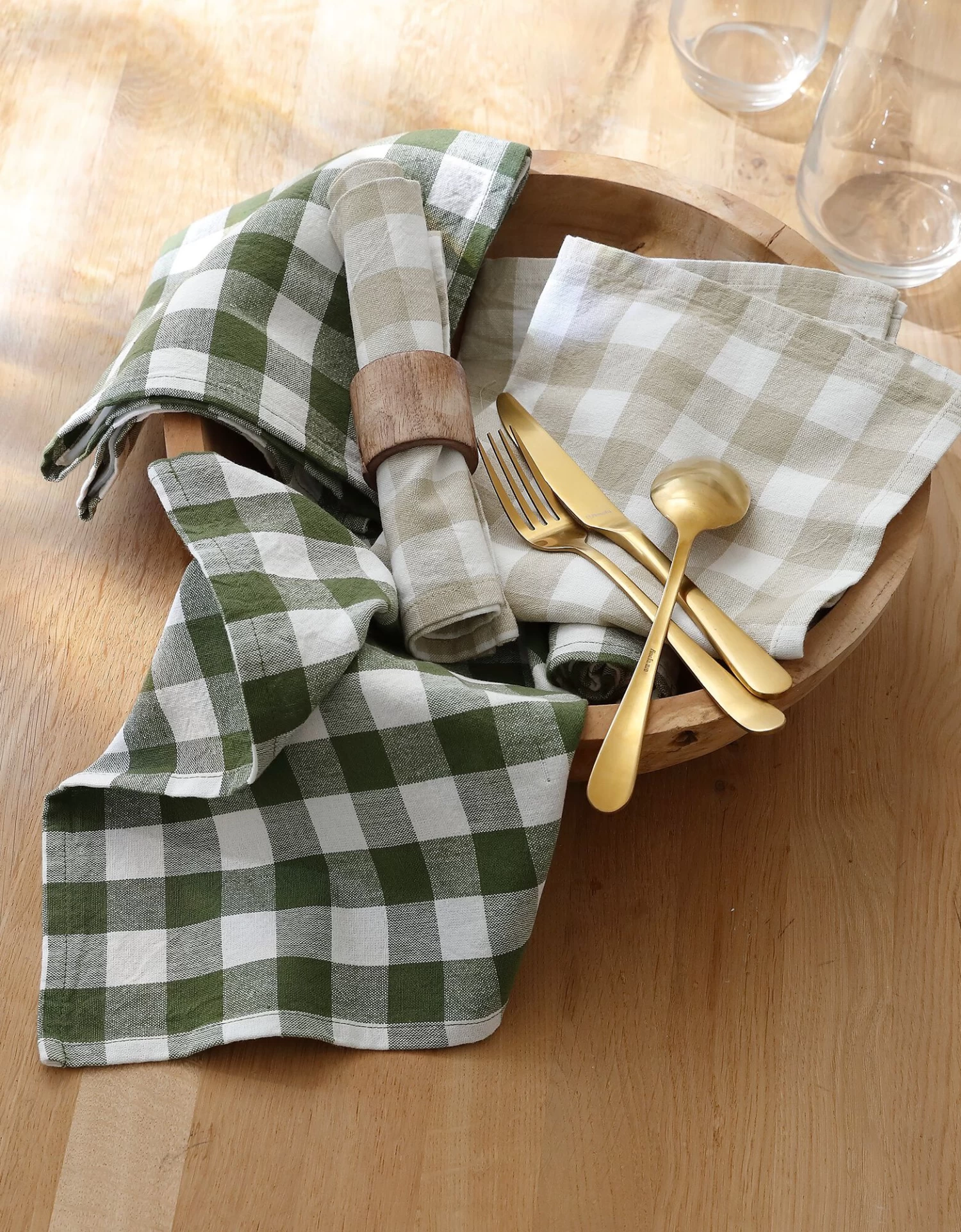 Serviettes De Table à Carreaux Vichy - Lot De 4 – Image 2