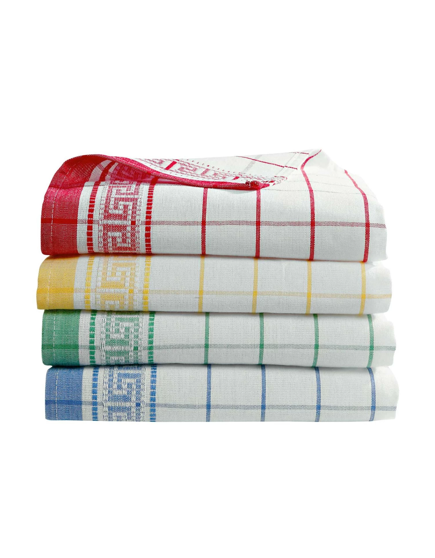 Torchon Mycène Coton Tissé Teint - Lots