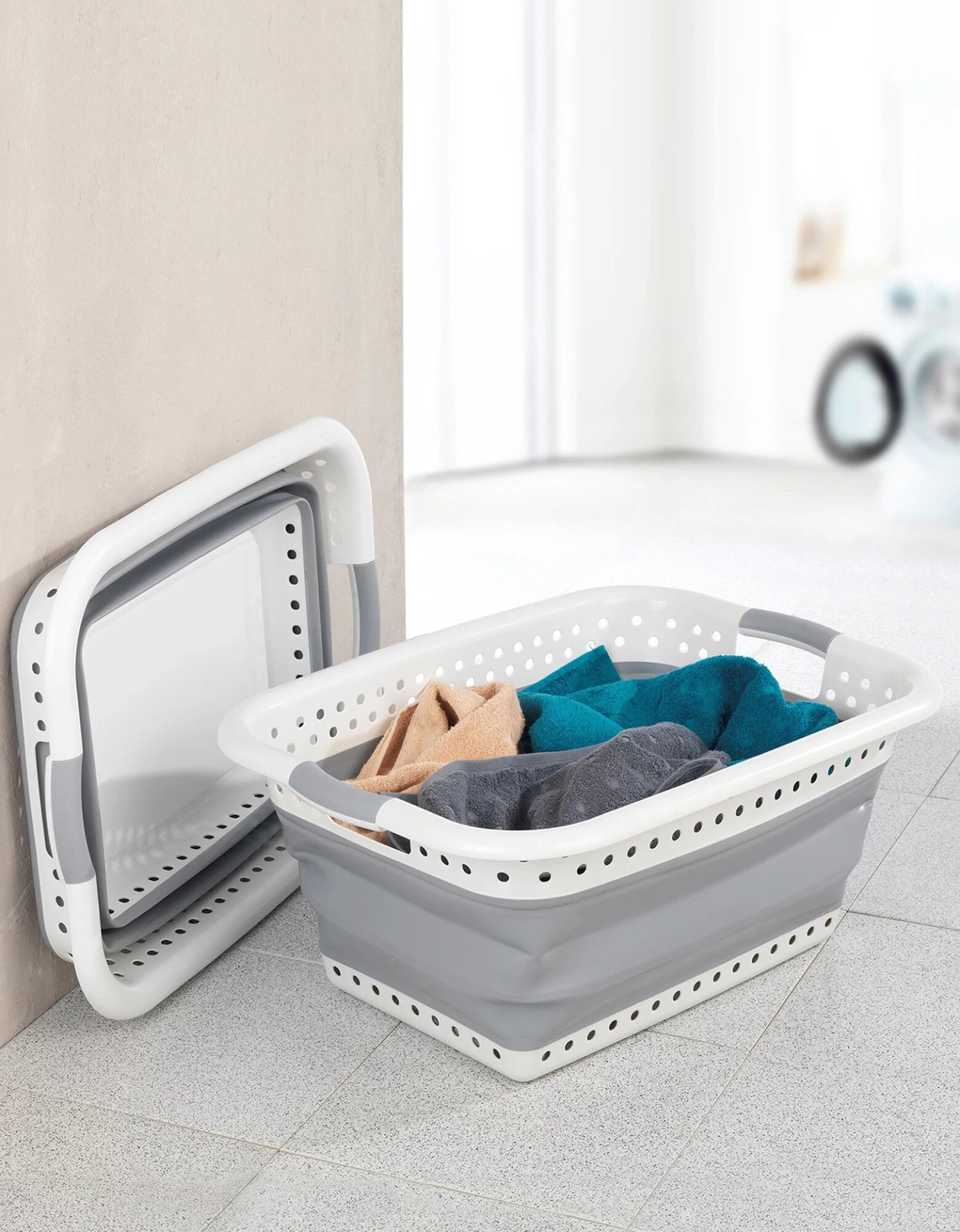 Panier à Linge Rectangulaire Pliable Gain De Place – Image 2